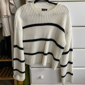 Urban outfitters white and black striped sweater